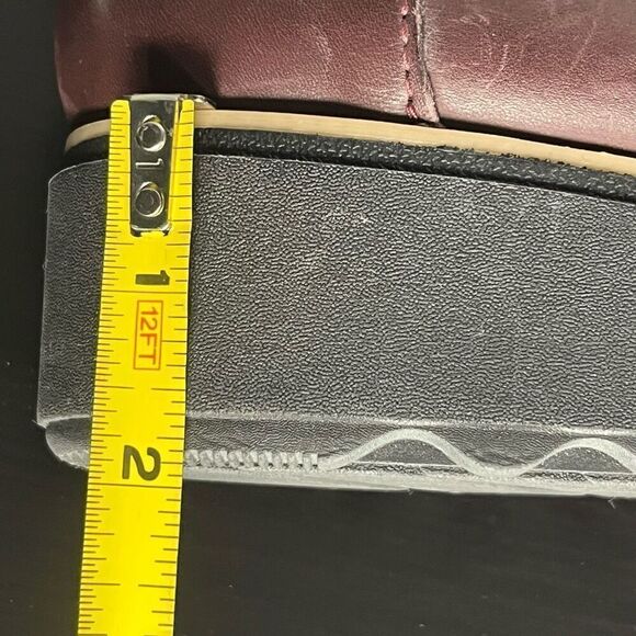 Clarks Sharon Form Burgundy Chunky Loafers Women’s Size 12 - Picture 10 of 11